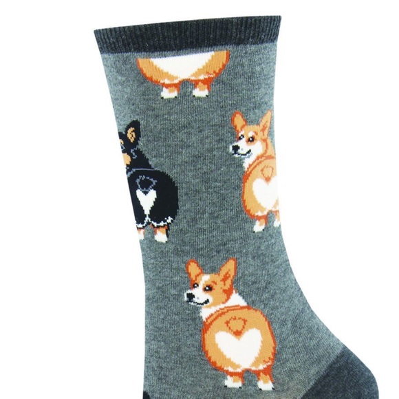 SockSmith Corgi Love Butt Crew Socks - Picture 2 of 4